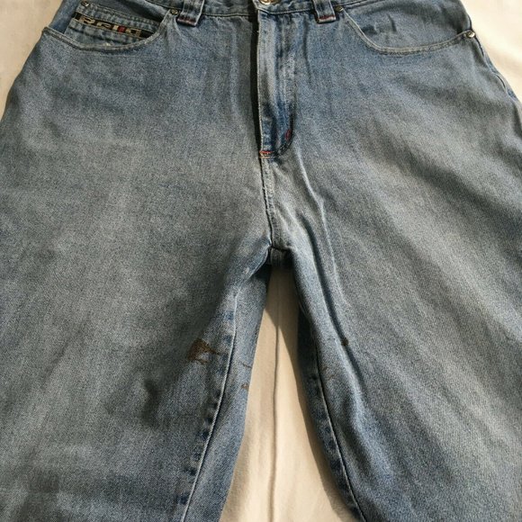 #59 Reliq Industries Denim Blue Wash Jeans Straight Hem High Rise Men's Size 36 - Picture 11 of 11